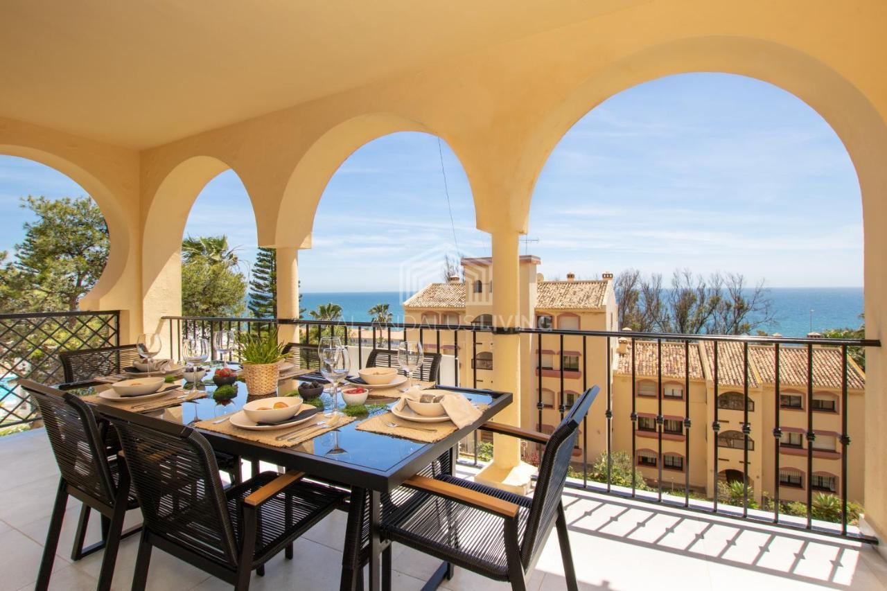 Ferienwohnung Panoramic Sea Views And Direct Access To The Beach From The Community In Torrenueva Málaga Exterior foto